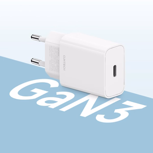 Cuktech wall power adapter 20 W USB-C, EU plug – white