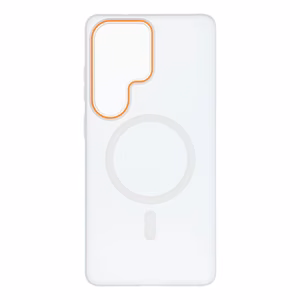 Suojakuori Samsung S26 ULTRA:lle Go Orange, yhteensopiva MagSafen kanssa, läpinäkyvä