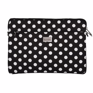 Wonder Sleeve Laptop 13-14 inches black polka-dot