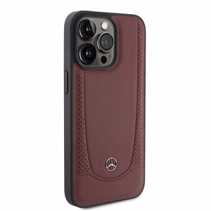 Mercedes MEHCP15LARMRE iPhone 15 Pro 6.1" punainen/punainen kovakotelo Leather Urban Bengale