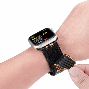Dux Ducis hihna (ulkoiluversio) Apple Watch Ultra hihna, SE, 9, 8, 7, 6, 5, 4, 3, 2, 1 (49, 45, 44, 42 mm) Nylon rannekoru musta ja oranssi
