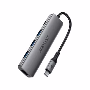 Acefast J16 USB Hub USB-C 5-in-1 HDMI 4K 60Hz PD90W Docking Station - Gray