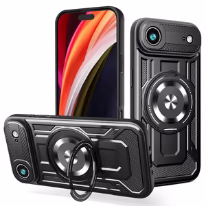 Defender Armor Mag Suojakuori iPhone 17 Air 6,6":lle musta