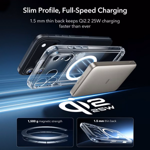 ESR Classic Hybrid MagSafe + Karkaistu lasi -setti iPhone 17 Pro Max:lle - Kirkas
