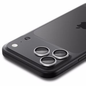 Spigen Optik Pro GLAS.TR EZ FIT kamerasuoja 2 kpl iPhone 16 Pro / Max / 17 Pro / Max:lle - Hopeinen