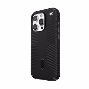 Speck Presidio2 Grip ClickLock MagSafe-suojakuori iPhone 15 Pro -puhelimelle, musta/liuskeenharmaa