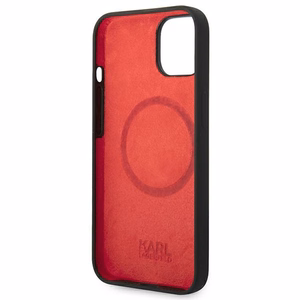 Karl Lagerfeld KLHMP14MSLCHBK iPhone 14 Plus 6.7 kovakuori musta / musta Silicone Choupette Head Magsafe
