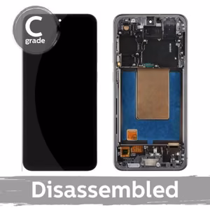 Samsung S721 S24 FE LCD-näyttö kehyksellä / grafiitinharmaa (musta) / (8/10 purettu)
