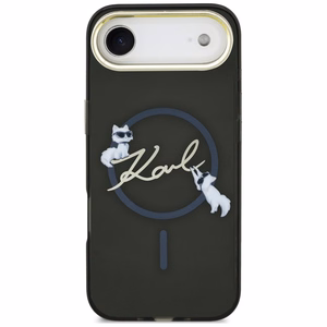 Karl Lagerfeld IML Choupettes Karl Script Logo MagSafe iPhone Air Case - Black