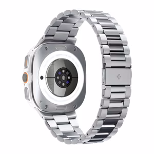Spigen Modern Fit Band -metalliranneke Samsung Galaxy Watch Ultra 47 mm -kellolle, hopea