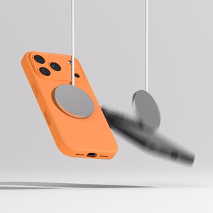Ringke Silikoninen Magneettinen MagSafe Suojakuori iPhone 17 Pro Max:lle - Oranssi