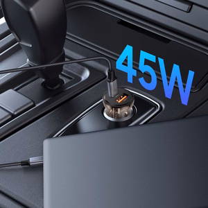 Tech-Protect CC01 45W 2-porttinen USB-A / USB-C Autolaturi - musta