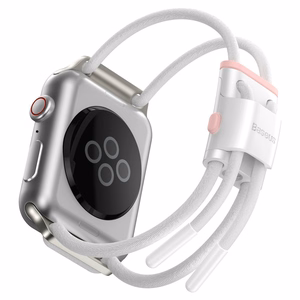 Baseus Adjustable sports strap Let`s Go for Apple Watch 3/4/5/6/SE 38/40mm (LBAPWA4-A24) White-pink