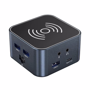Wozinsky WHBC09Y8S USB-C Keskitin 12-in-1 Monikäyttöinen Langaton Lataus Alumiini 15cm Kaapeli - harmaa