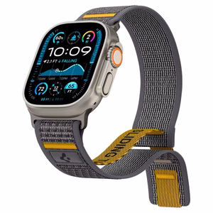 Spigen Athlex Air Apple Watch 6/7/8/9/10/SE/Ultra 1/2 (44/45/46/49mm) Active Harmaa