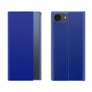 New Sleep Case iPhone 16e / 17e:lle läpällä ja jalustalla - sininen