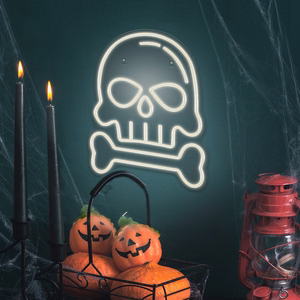 Neon PLEXI LED SKULL WITH BONE valkoinen FPNE18 Forever Light