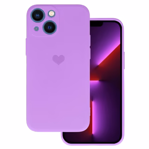 Vennus Silicone Heart Suojakuori iPhone 14 Plus:lle malli 1 violetti