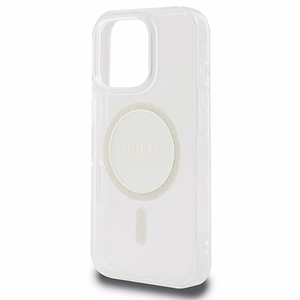 Guess IML Glitter Circle MagSafe suojakuori iPhone 16 Pro Max:lle - läpinäkyvä