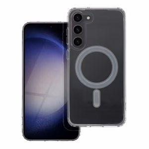 Suojakuori Samsung S23 PLUS:lle Clear Mag Cover (STR) yhteensopiva MagSafen kanssa läpinäkyvä