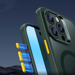 ESR Classic Pro Set Halolock MagSafe suojakuori iPhone 16 Pro Max -puhelimelle - vihreä