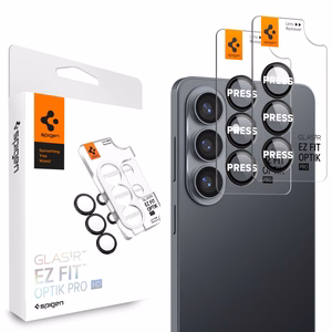 Spigen Glas.Tr Ez Fit Optik Pro HD kameransuoja 2-pack Samsung Galaxy S26:lle - musta
