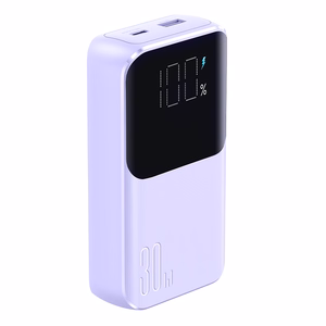 Joyroom JR-PBC07 20000mAh 30W mini-virtapankki USB-C- ja Lightning-kaapeleilla - violetti