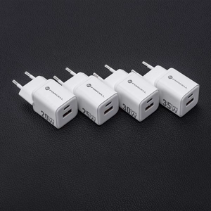 Puhelinlaturi Forcell F-Energy Mini GaN III USB C + USB A QC4.0 PD 30W VT-35 valkoinen