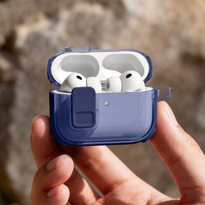 AmazingThing Titan Pro Mag Case Clear Suojakuori AirPods Pro 3 -kuulokkeille - sininen