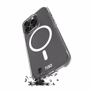 Puro Impact Clear D3O MagSafe Silikoninen Suojakuori iPhone 16 Pro Maxille - läpinäkyvä
