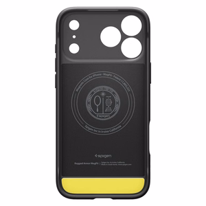 Spigen Rugged Armor MagSafe suojakuori mallille iPhone 18 Pro / 17 Pro – väri: mattamusta