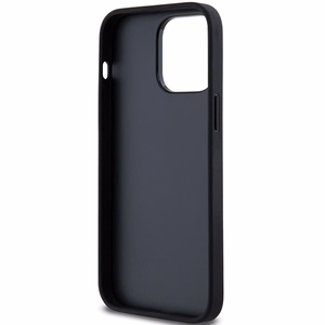 DKNY Nahkainen Mono Stripe & Metal Logo Suojakuori iPhone 14 Pro Max:lle - musta