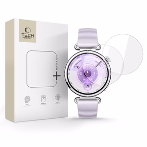 Tech-Protect Glass Fit+ 2-pack karkaistu lasi Huawei Watch GT 6 41mm:lle - läpinäkyvä