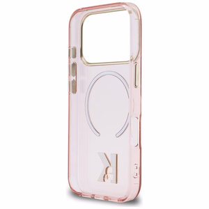 Karl Lagerfeld IML K Head Logo MagSafe -suojakuori iPhone 17 Pro:lle vaaleanpunainen