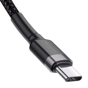 USB kaapeli Baseus Cafule PD60W Type-C 2.0m harmaa-musta CATKLF-HG1