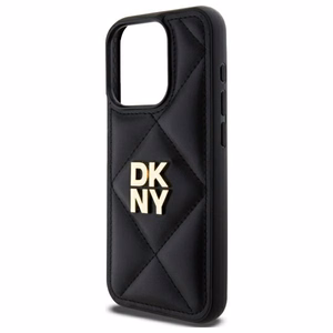 DKNY Quilted Stack Logo Suojakuori iPhone 15 Pro Max:lle - musta