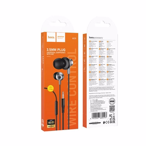 Hoco M119 -langalliset mikrofonilliset kuulokkeet, 3,5 mm:n liitin, mustat