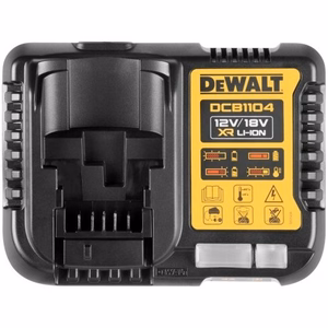 DeWalt DCB1104P2-QW sarja laturi DCB1104 + 2 akkua DCB184 18 V 5 Ah