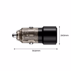 CC03 2-porttinen PD75W auton laturi - Musta