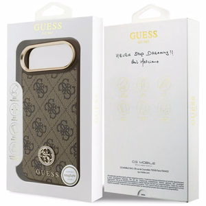Guess 4G Strass Logo MagSafe Suojakuori iPhone Airille - ruskea