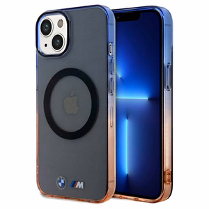 BMW Gradient Bumper MagSafe -suojakuori iPhone 15 Plus / 14 Pluslle - harmaa