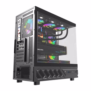 DarkFlash DS950V computer case with display (black) + 6 fans