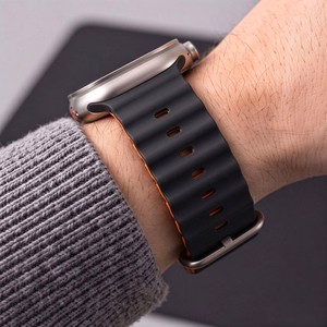 Tech-Protect IconBand Pro -ranneke Apple Watch 4/5/6/7/8/9/SE/Ultra 1/2 42/44/45/49 mm oranssi-musta