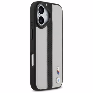 BMW M Perforated Stripe Logo MagSafe Suojakuori iPhone 17:lle - Harmaa