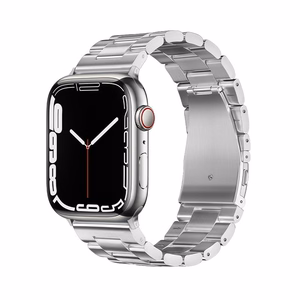 Hihna Apple Watch:lle Forcell F-Design FA10 terässolki 38 / 40 / 41 mm hopeinen