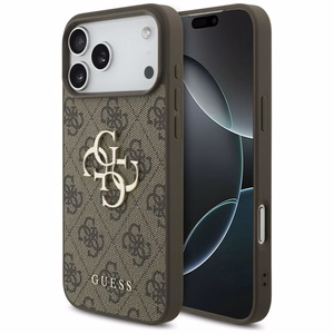 GUESS GUE005598 (4G PU Big Logo) suojakuori laitteelle iPhone 18 Pro Max / 17 Pro Max, väri: ruskea