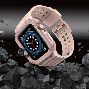 Protect Strap Band Apple Watch 38/40/41mm panssaroitu asia hihna - vaaleanpunainen