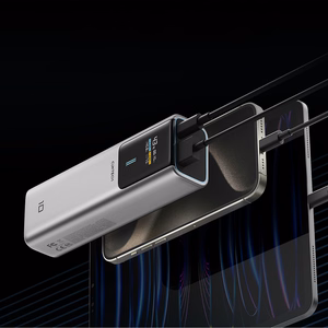 CUKTECH CKPB100PGLBL varavirtalähde, 10000 mAh, 150 W, USB-C / USB-A, harmaa