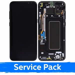 LCD-näyttö Samsung G955 S8 Plus kehyksellä Midnight Black (Service Pack)