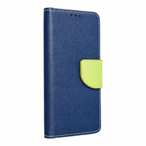 Flip-suojakuori Samsung A37:lle Fancy Book laivastonsininen / lime